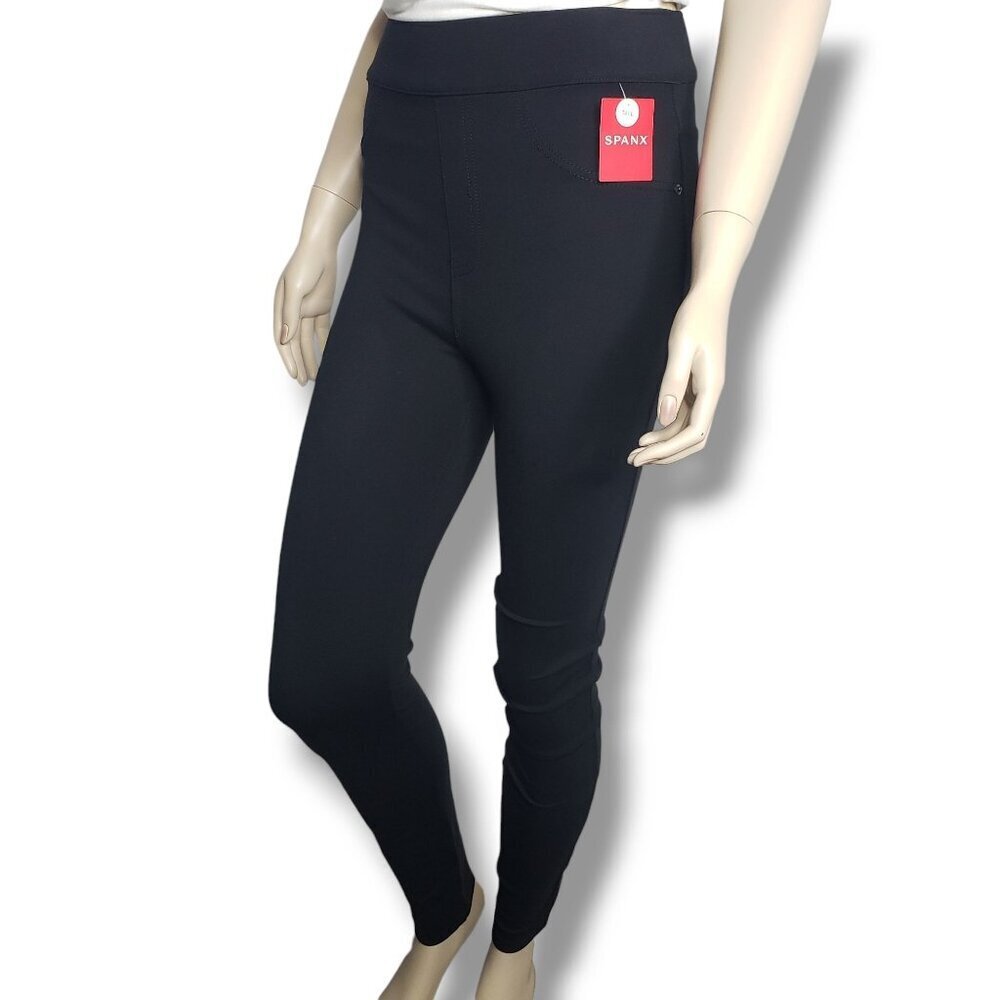 Spanx Ankle 4 Pocket Perfect Pants Womens Smallβ Tall Black Pull On Stretch